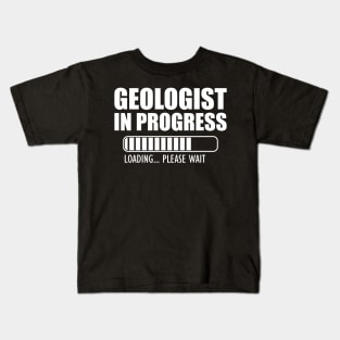 Geologist in progress loading w Kids T-Shirt